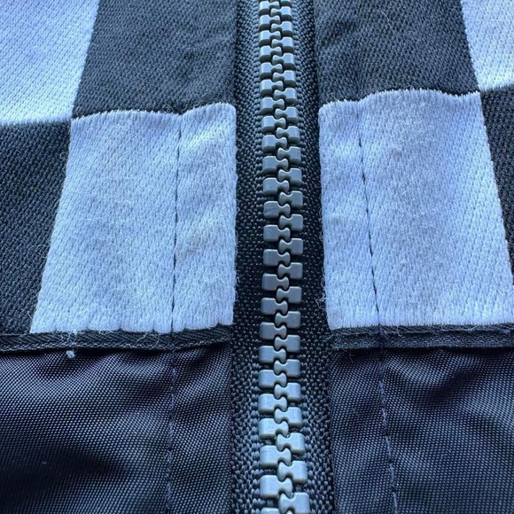 Vintage 90s Artic Cat Checkered Nylon Puffer Jacket Size XL - Picture 6 of 8